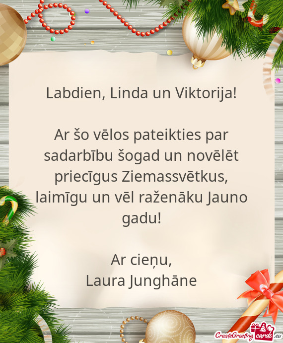 Labdien, Linda un Viktorija