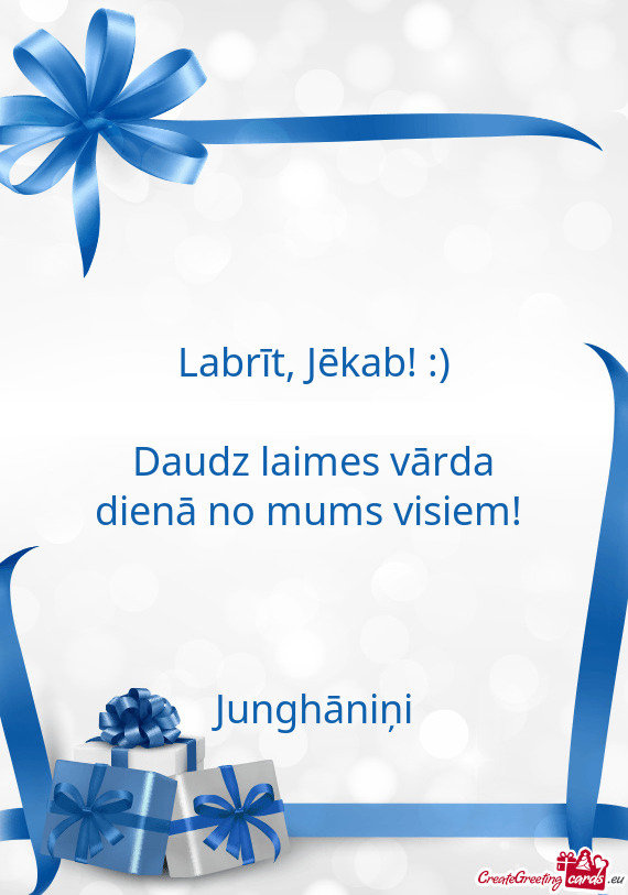 Labrīt, Jēkab! :)