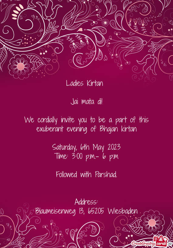 Ladies Kirtan