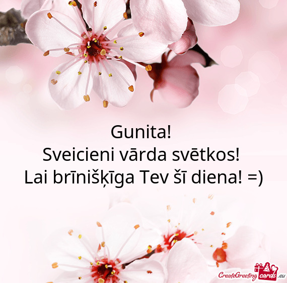 Lai brīnišķīga Tev šī diena! =)