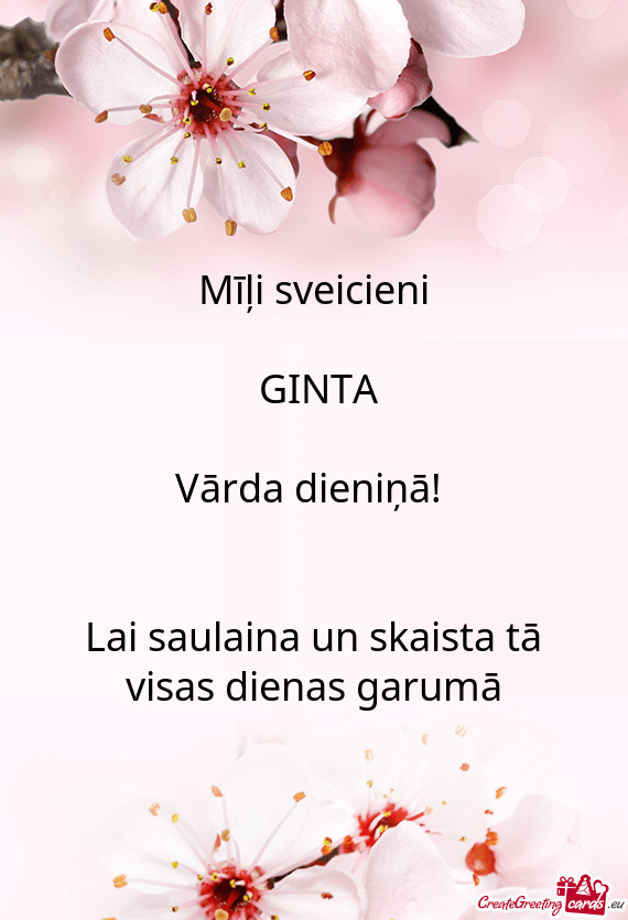 Lai saulaina un skaista tā visas dienas garumā