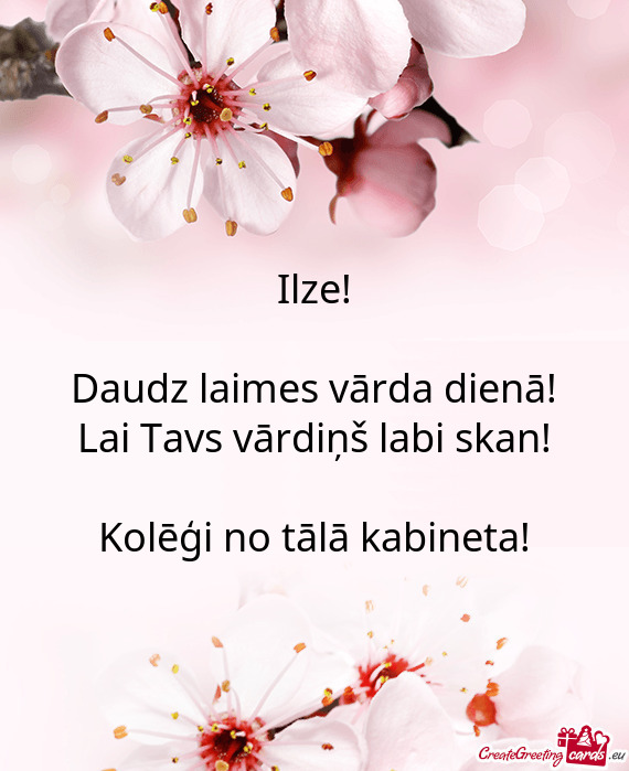 Lai Tavs vārdiņš labi skan