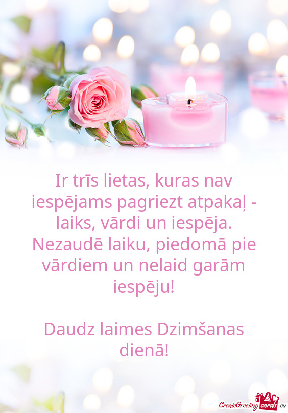 Laiks, vārdi un iespēja