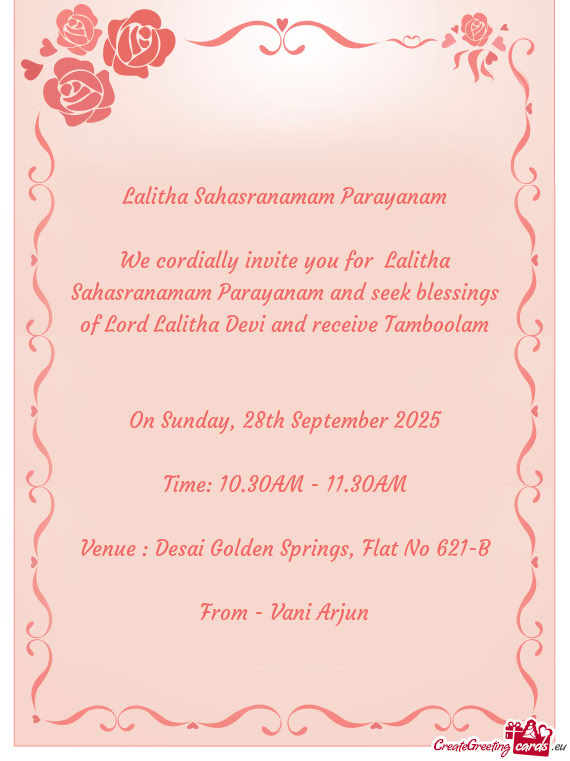 Lalitha Sahasranamam Parayanam