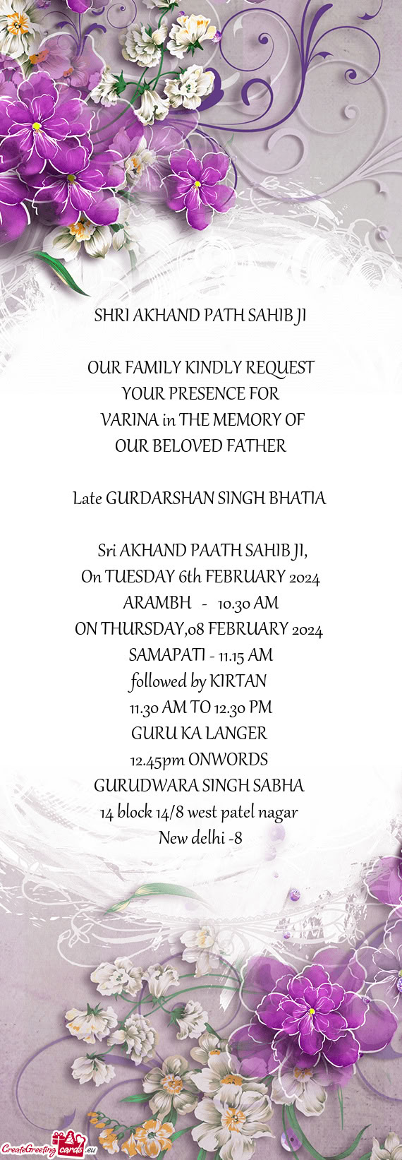 Late GURDARSHAN SINGH BHATIA