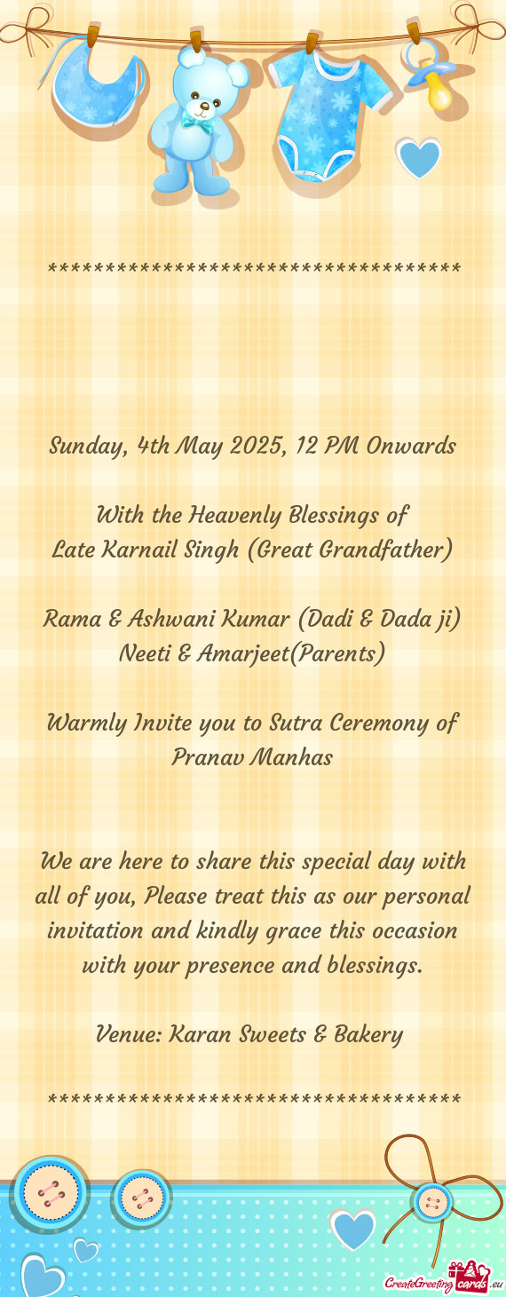 Late Karnail Singh (Great Grandfather)