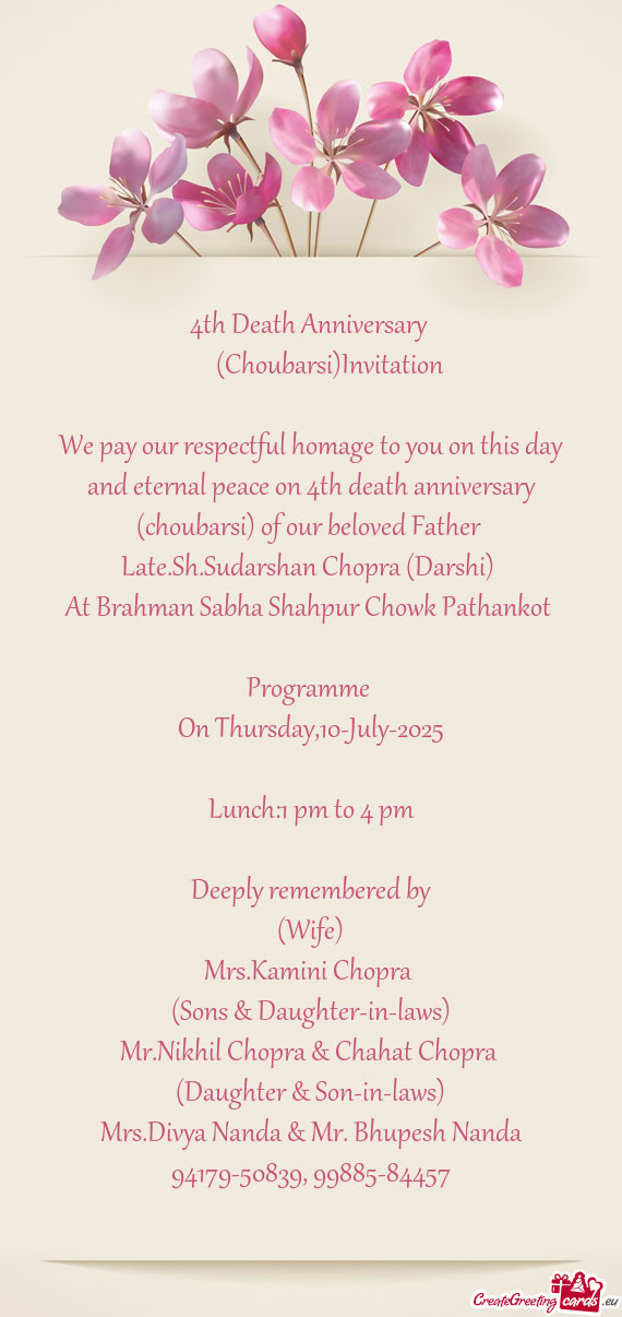 Late.Sh.Sudarshan Chopra (Darshi)