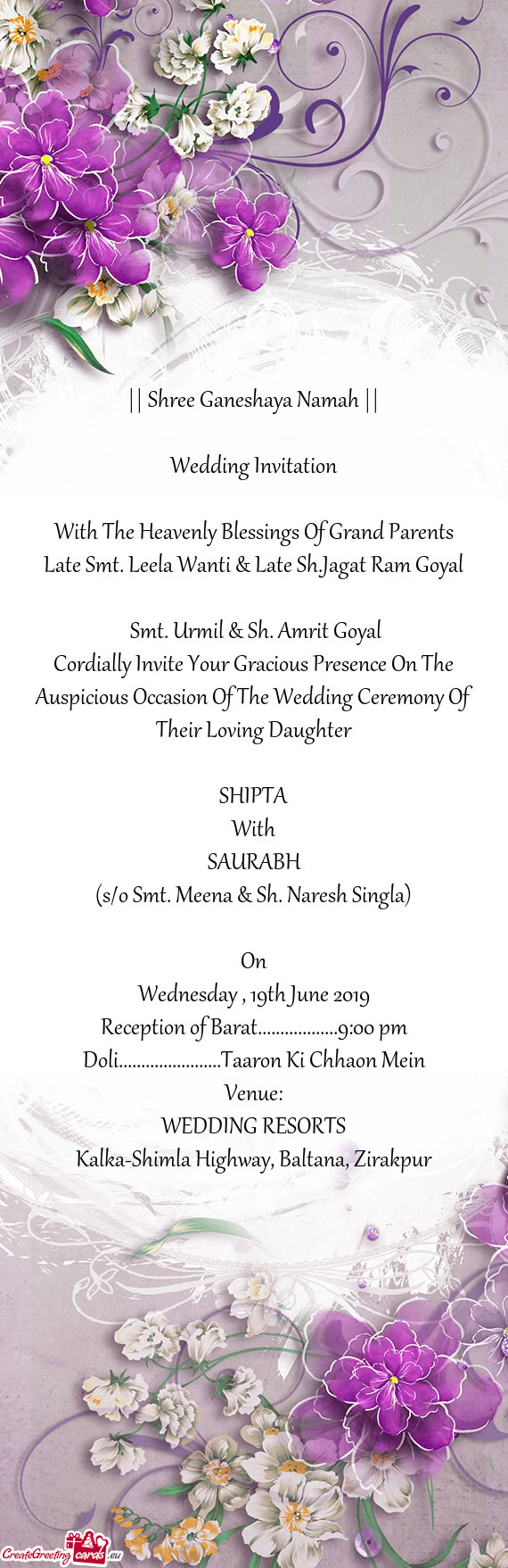 Late Smt. Leela Wanti & Late Sh.Jagat Ram Goyal