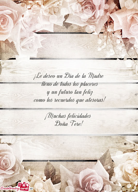 ¡Le deseo un Día de la Madre
