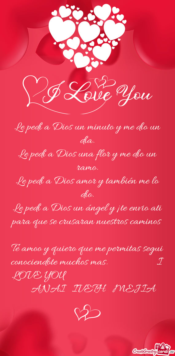 Le pedí a Dios un minuto y me dio un día