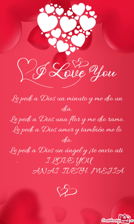 Le pedí a Dios una flor y me dio ramo