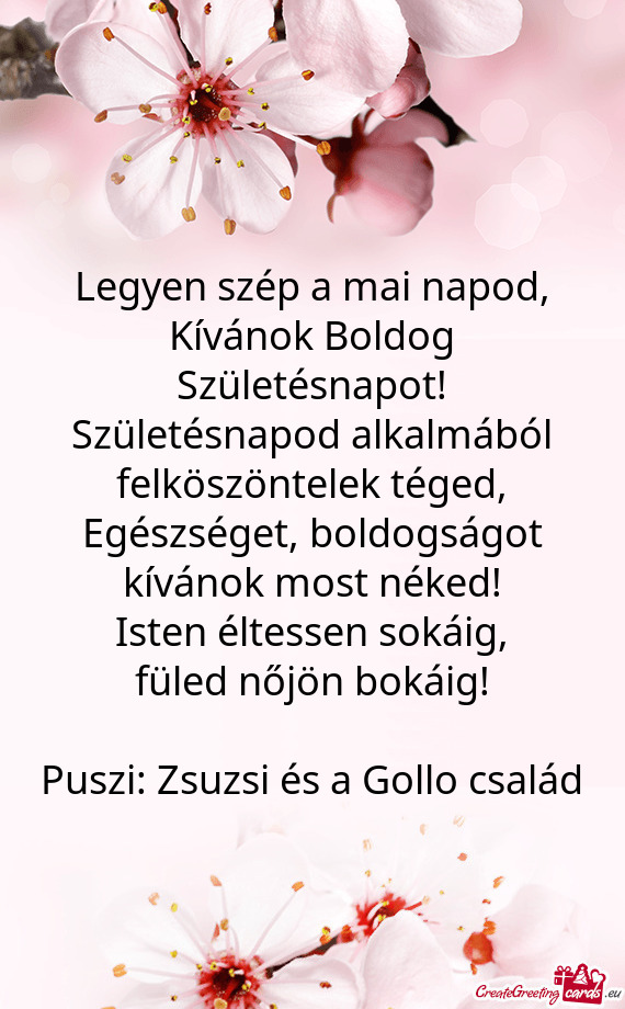 Legyen szép a mai napod