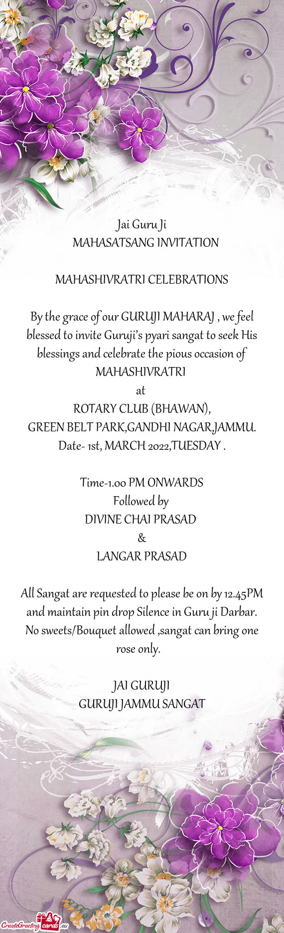 Lessings and celebrate the pious occasion of MAHASHIVRATRI