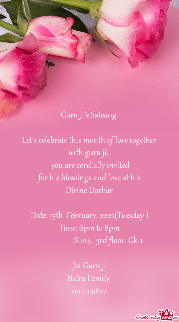 Let’s celebrate this month of love together with guru ji