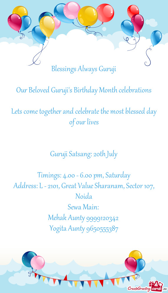 Lets come together and celebrate the most blessed day of our lives