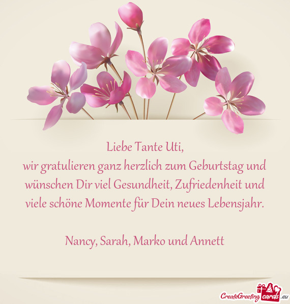 Liebe Tante Uti