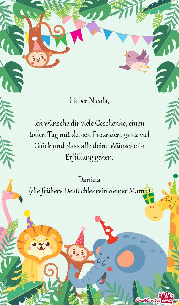 Lieber Nicola