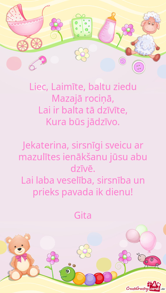 Liec, Laimīte, baltu ziedu