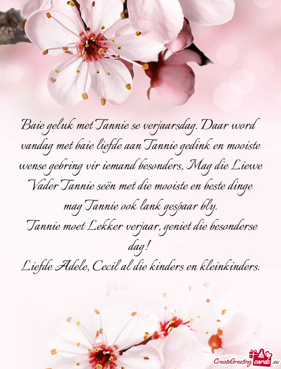 Liefde Adele, Cecil al die kinders en kleinkinders