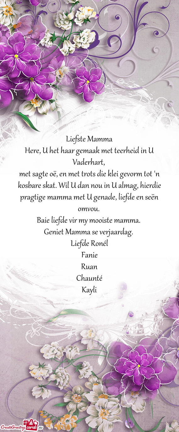 Liefste Mamma