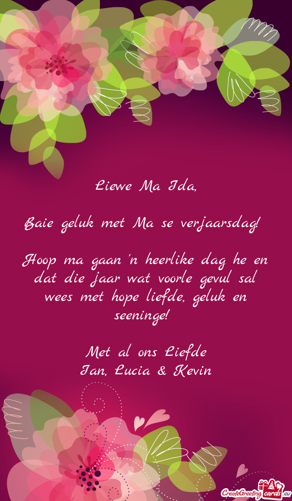 Liewe Ma Ida