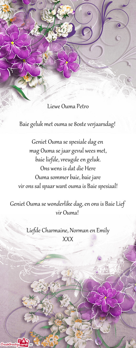 Liewe Ouma Petro