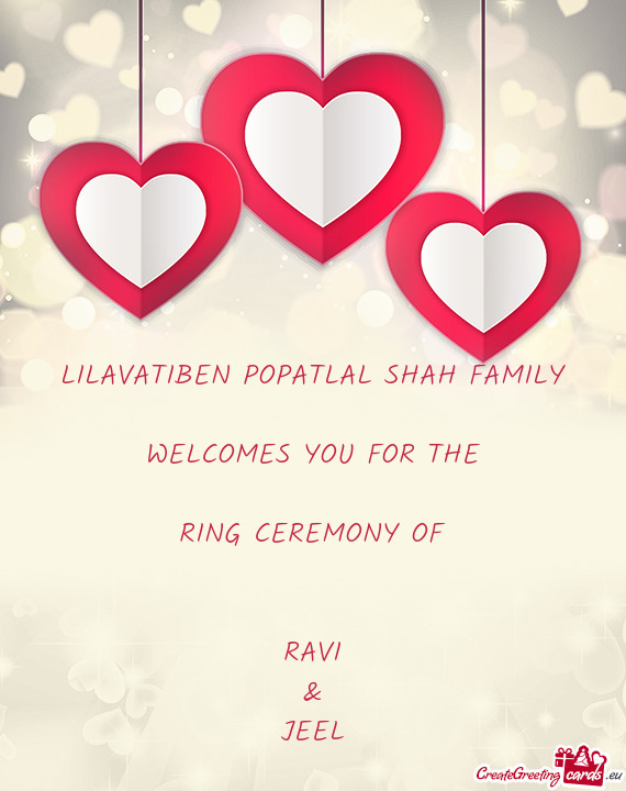 LILAVATIBEN POPATLAL SHAH FAMILY