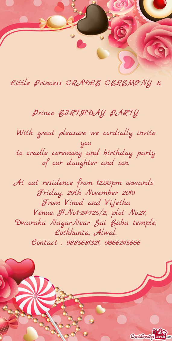 Little Princess CRADLE CEREMONY &