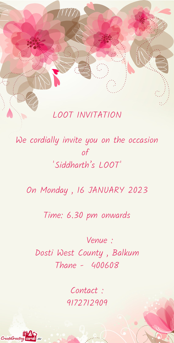 LOOT INVITATION