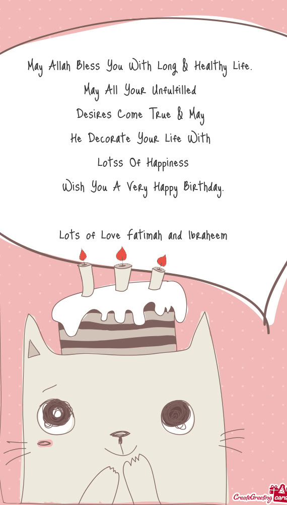 Lots of Love Fatimah and Ibraheem