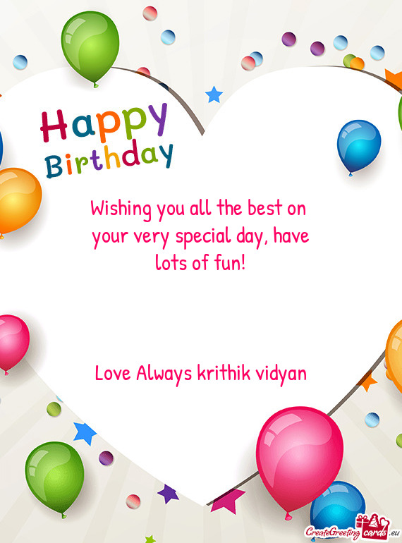 Love Always krithik vidyan