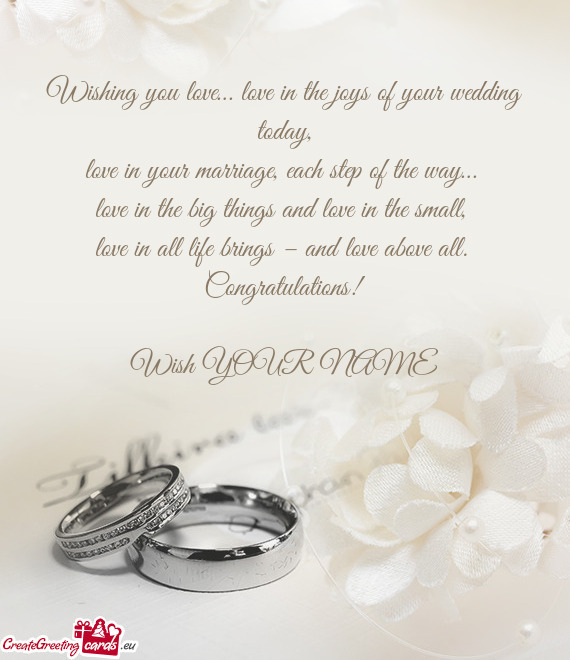 Love in your marriage, each step of the way…