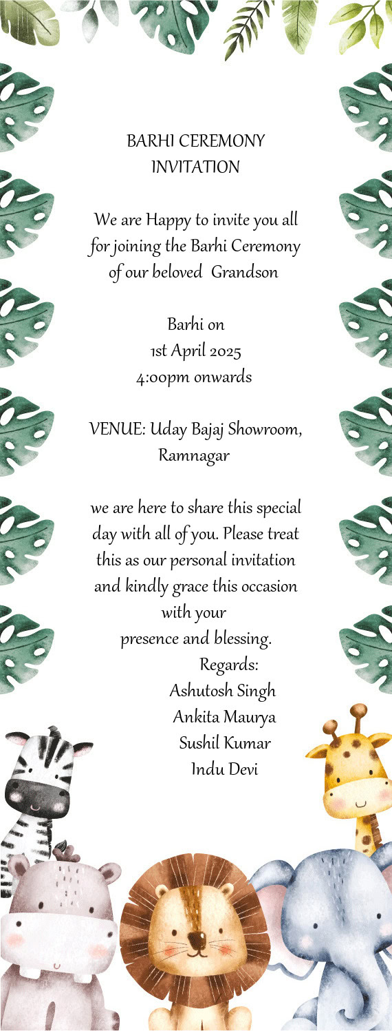 Loved Grandson  Barhi on 1st April 2025 4