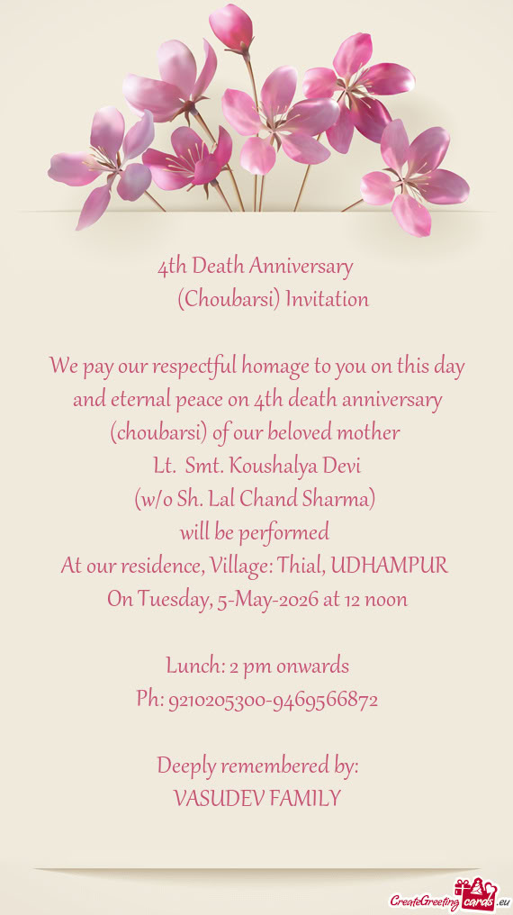 Lt. Smt. Koushalya Devi