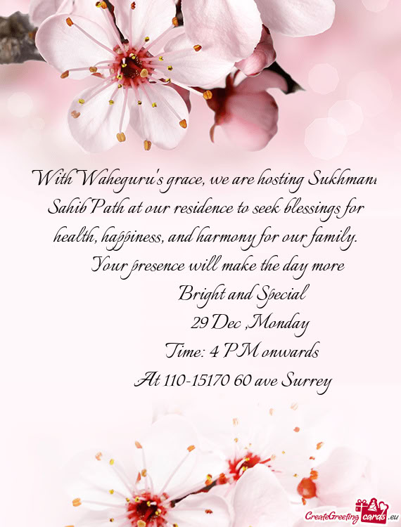 Lth, happiness, and harmony for our family