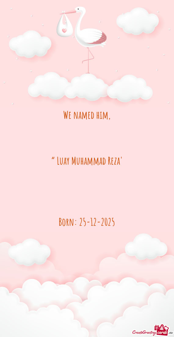 “ Luay Muhammad Reza”  Born