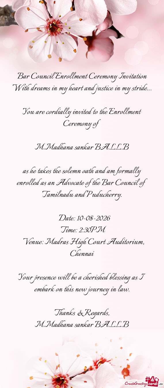 M.Madhana sankar BA.LL.B