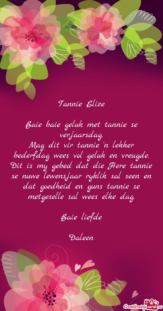 Mag dit vir tannie 