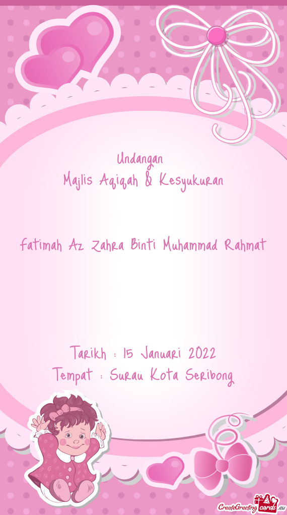 Majlis Aqiqah & Kesyukuran