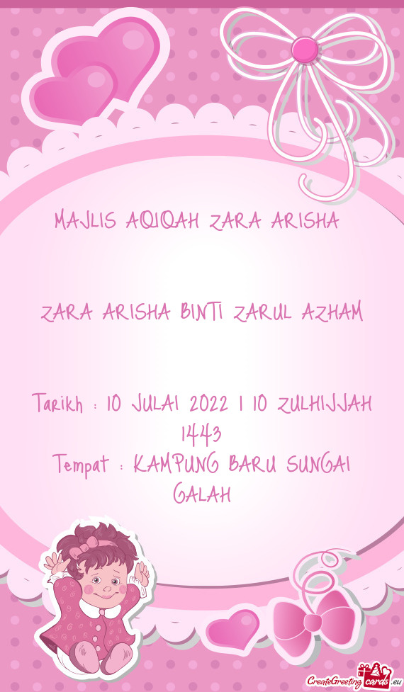 MAJLIS AQIQAH ZARA ARISHA