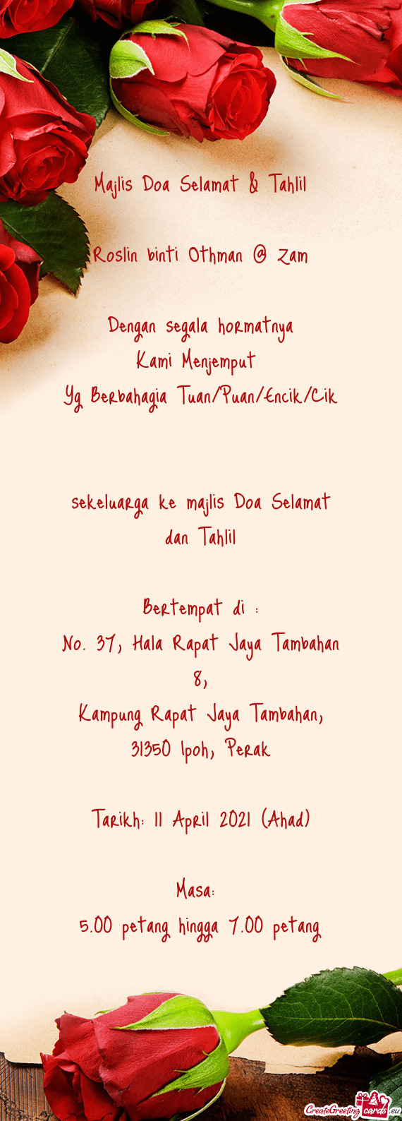 Majlis Doa Selamat & Tahlil