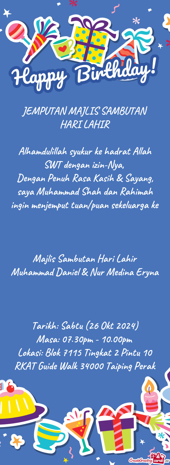 Majlis Sambutan Hari Lahir Muhammad Daniel & Nur Medina Eryna