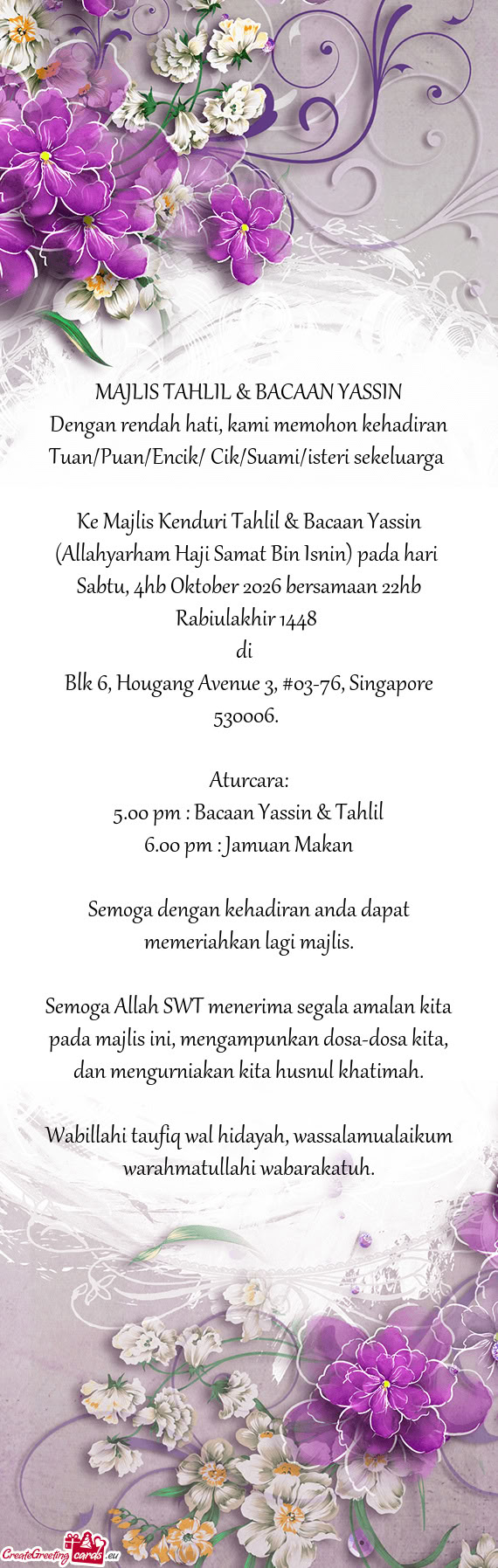 MAJLIS TAHLIL & BACAAN YASSIN
