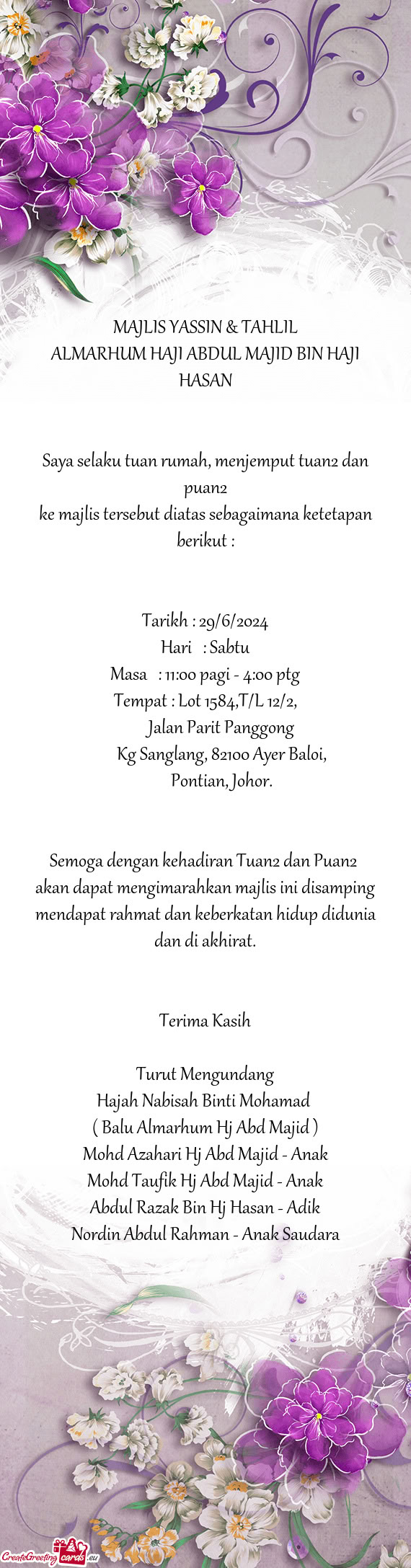 MAJLIS YASSIN & TAHLIL