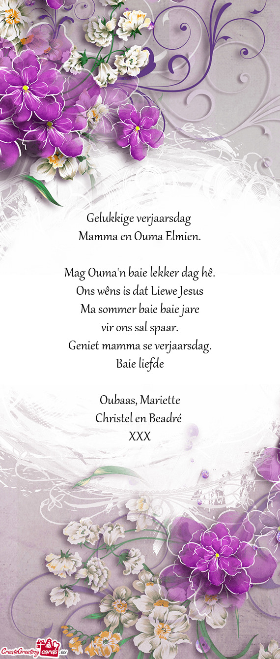 Mamma en Ouma Elmien