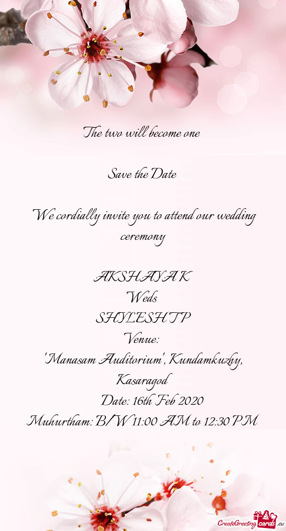 "Manasam Auditorium", Kundamkuzhy, Kasaragod