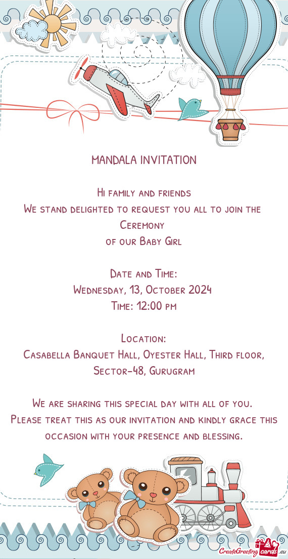 MANDALA INVITATION