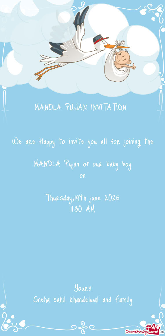 MANDLA Pujan of our baby boy