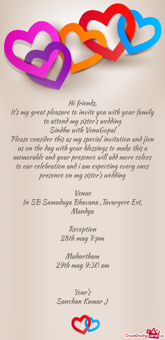 Mandya
 
 Reception
 28th may 7