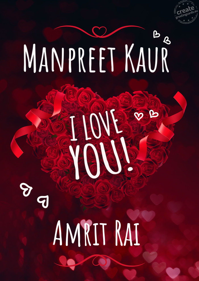 Manpreet Kaur I love you Amrit Rai